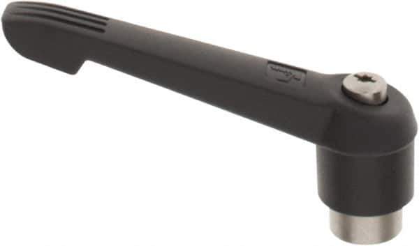 KIPP - 5/8-11, 1.18" Hub Diam, Glass Fiber (Stainless Steel Components) Tapped Adjustable Clamping Lever - 4.96" OAL, 2.83" High, 0.91" Hole Depth - Eagle Tool & Supply