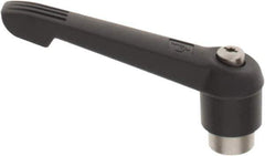 KIPP - 5/8-11, 1.18" Hub Diam, Glass Fiber (Stainless Steel Components) Tapped Adjustable Clamping Lever - 4.96" OAL, 2.83" High, 0.91" Hole Depth - Eagle Tool & Supply