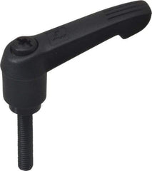 KIPP - M5 x 0.8, 13mm Hub Diam, Glass Fiber (Steel Components) Metric Threaded Stud Adjustable Clamping Lever - 25mm Stud Length, 47mm OAL, 30mm High - Eagle Tool & Supply