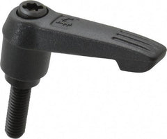 KIPP - M6 x 1.0, 13mm Hub Diam, Glass Fiber (Steel Components) Metric Threaded Stud Adjustable Clamping Lever - 20mm Stud Length, 47mm OAL, 30mm High - Eagle Tool & Supply