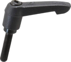 KIPP - M6 x 1.0, 13mm Hub Diam, Glass Fiber (Steel Components) Metric Threaded Stud Adjustable Clamping Lever - 25mm Stud Length, 47mm OAL, 30mm High - Eagle Tool & Supply