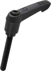 KIPP - M6 x 1.0, 13mm Hub Diam, Glass Fiber (Steel Components) Metric Threaded Stud Adjustable Clamping Lever - 40mm Stud Length, 47mm OAL, 30mm High - Eagle Tool & Supply
