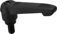KIPP - M8 x 1.25, 18mm Hub Diam, Glass Fiber (Steel Components) Metric Threaded Stud Adjustable Clamping Lever - 15mm Stud Length, 75mm OAL, 41.5mm High - Eagle Tool & Supply