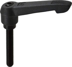 KIPP - M8 x 1.25, 18mm Hub Diam, Glass Fiber (Steel Components) Metric Threaded Stud Adjustable Clamping Lever - 50mm Stud Length, 75mm OAL, 41.5mm High - Eagle Tool & Supply