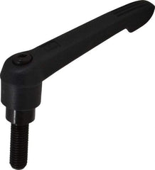 KIPP - M10 x 1.5, 21.5mm Hub Diam, Glass Fiber (Steel Components) Metric Threaded Stud Adjustable Clamping Lever - 30mm Stud Length, 91.5mm OAL, 53.5mm High - Eagle Tool & Supply
