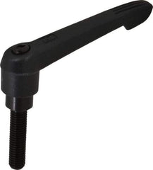 KIPP - M10 x 1.5, 21.5mm Hub Diam, Glass Fiber (Steel Components) Metric Threaded Stud Adjustable Clamping Lever - 40mm Stud Length, 91.5mm OAL, 53.5mm High - Eagle Tool & Supply