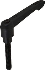 KIPP - M10 x 1.5, 21.5mm Hub Diam, Glass Fiber (Steel Components) Metric Threaded Stud Adjustable Clamping Lever - 50mm Stud Length, 91.5mm OAL, 53.5mm High - Eagle Tool & Supply