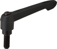 KIPP - M12 x 1.75, 25.5mm Hub Diam, Glass Fiber (Steel Components) Metric Threaded Stud Adjustable Clamping Lever - 30mm Stud Length, 109mm OAL, 61mm High - Eagle Tool & Supply