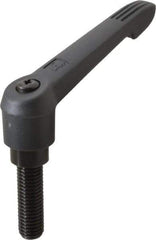 KIPP - 5/8-11, 1.18" Hub Diam, Glass Fiber (Steel Components) Threaded Stud Adjustable Clamping Lever - 1.97" Stud Length, 4.96" OAL, 2.83" High - Eagle Tool & Supply