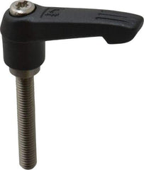KIPP - M6 x 1.0, 13mm Hub Diam, Glass Fiber (Stainless Steel Components) Metric Threaded Stud Adjustable Clamping Lever - 40mm Stud Length, 47mm OAL, 30mm High - Eagle Tool & Supply