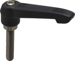 KIPP - 5/16-18, 0.71" Hub Diam, Glass Fiber (Stainless Steel Components) Threaded Stud Adjustable Clamping Lever - 1.57" Stud Length, 2.95" OAL, 1.63" High - Eagle Tool & Supply