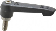 KIPP - M8 x 1.25, 18mm Hub Diam, Glass Fiber (Stainless Steel Components) Metric Threaded Stud Adjustable Clamping Lever - 20mm Stud Length, 75mm OAL, 41.5mm High - Eagle Tool & Supply