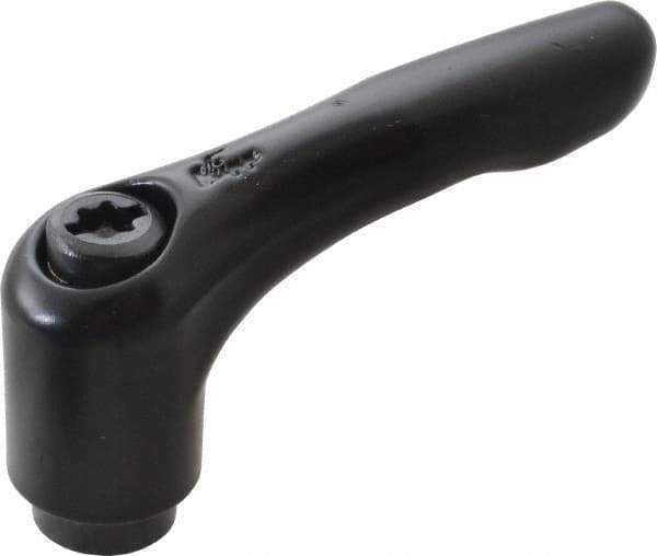 KIPP - #8-32, 0.51" Hub Diam, Zinc Die Cast (Steel Components) Tapped Adjustable Clamping Lever - 1.85" OAL, 1.22" High, 0.35" Hole Depth - Eagle Tool & Supply