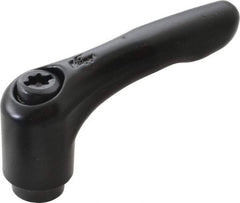 KIPP - #8-32, 0.51" Hub Diam, Zinc Die Cast (Steel Components) Tapped Adjustable Clamping Lever - 1.85" OAL, 1.22" High, 0.35" Hole Depth - Eagle Tool & Supply