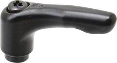 KIPP - 1/4-20, 0.51" Hub Diam, Zinc Die Cast (Steel Components) Tapped Adjustable Clamping Lever - 1.85" OAL, 1.22" High, 0.35" Hole Depth - Eagle Tool & Supply