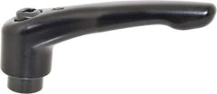 KIPP - 3/8-16, 1.06" Hub Diam, Zinc Die Cast (Steel Components) Tapped Adjustable Clamping Lever - 4.29" OAL, 2.48" High, 0.67" Hole Depth - Eagle Tool & Supply