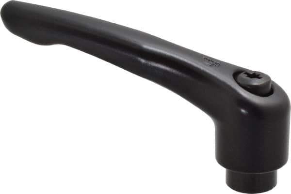 KIPP - 1/2-13, 1.06" Hub Diam, Zinc Die Cast (Steel Components) Tapped Adjustable Clamping Lever - 4.29" OAL, 2.48" High, 0.67" Hole Depth - Eagle Tool & Supply