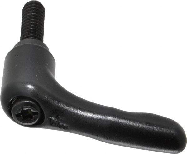 KIPP - 1/4-20, 0.55" Hub Diam, Zinc Die Cast (Steel Components) Threaded Stud Adjustable Clamping Lever - 0.79" Stud Length, 1.85" OAL, 1.22" High - Eagle Tool & Supply