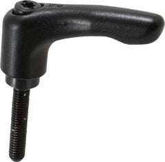 KIPP - M5 x 0.8, 13mm Hub Diam, Zinc Die Cast (Steel Components) Metric Threaded Stud Adjustable Clamping Lever - 25mm Stud Length, 47mm OAL, 31mm High - Eagle Tool & Supply
