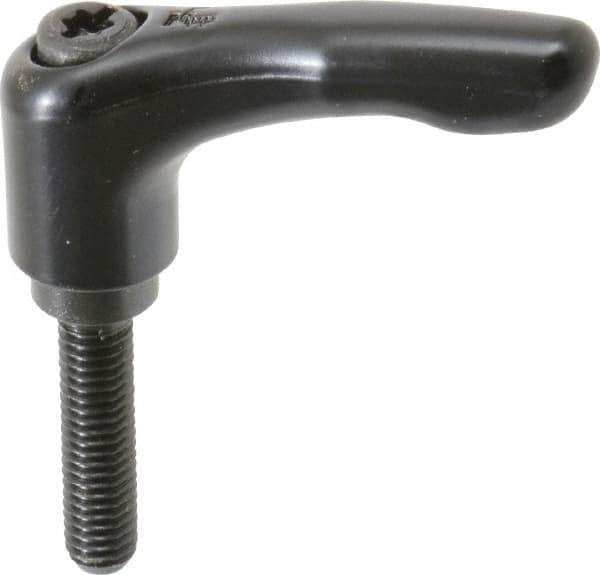 KIPP - M6 x 1.0, 13mm Hub Diam, Zinc Die Cast (Steel Components) Metric Threaded Stud Adjustable Clamping Lever - 25mm Stud Length, 47mm OAL, 31mm High - Eagle Tool & Supply
