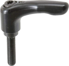 KIPP - M6 x 1.0, 13mm Hub Diam, Zinc Die Cast (Steel Components) Metric Threaded Stud Adjustable Clamping Lever - 25mm Stud Length, 47mm OAL, 31mm High - Eagle Tool & Supply