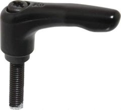 KIPP - M6 x 1.0, 13mm Hub Diam, Zinc Die Cast (Steel Components) Metric Threaded Stud Adjustable Clamping Lever - 30mm Stud Length, 47mm OAL, 31mm High - Eagle Tool & Supply