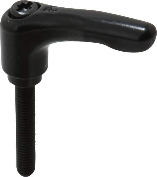KIPP - M6 x 1.0, 13mm Hub Diam, Zinc Die Cast (Steel Components) Metric Threaded Stud Adjustable Clamping Lever - 35mm Stud Length, 47mm OAL, 31mm High - Eagle Tool & Supply