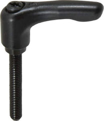 KIPP - M6 x 1.0, 13mm Hub Diam, Zinc Die Cast (Steel Components) Metric Threaded Stud Adjustable Clamping Lever - 40mm Stud Length, 47mm OAL, 31mm High - Eagle Tool & Supply