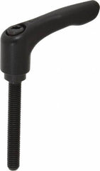 KIPP - M6 x 1.0, 13mm Hub Diam, Zinc Die Cast (Steel Components) Metric Threaded Stud Adjustable Clamping Lever - 45mm Stud Length, 47mm OAL, 31mm High - Eagle Tool & Supply