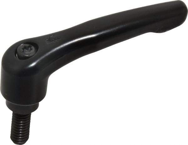 KIPP - 5/16-18, 0.73" Hub Diam, Zinc Die Cast (Steel Components) Threaded Stud Adjustable Clamping Lever - 0.79" Stud Length, 2.93" OAL, 1.67" High - Eagle Tool & Supply
