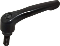 KIPP - 5/16-18, 0.73" Hub Diam, Zinc Die Cast (Steel Components) Threaded Stud Adjustable Clamping Lever - 0.79" Stud Length, 2.93" OAL, 1.67" High - Eagle Tool & Supply