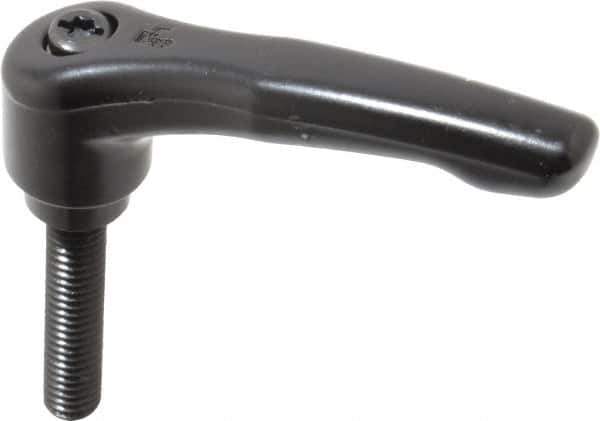 KIPP - 5/16-18, 0.73" Hub Diam, Zinc Die Cast (Steel Components) Threaded Stud Adjustable Clamping Lever - 1.57" Stud Length, 2.93" OAL, 1.67" High - Eagle Tool & Supply