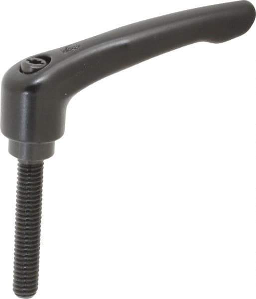 KIPP - 5/16-18, 0.73" Hub Diam, Zinc Die Cast (Steel Components) Threaded Stud Adjustable Clamping Lever - 1.77" Stud Length, 2.93" OAL, 1.67" High - Eagle Tool & Supply