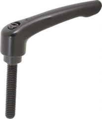KIPP - 5/16-18, 0.73" Hub Diam, Zinc Die Cast (Steel Components) Threaded Stud Adjustable Clamping Lever - 1.77" Stud Length, 2.93" OAL, 1.67" High - Eagle Tool & Supply