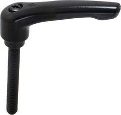 KIPP - 5/16-18, 0.73" Hub Diam, Zinc Die Cast (Steel Components) Threaded Stud Adjustable Clamping Lever - 2.36" Stud Length, 2.93" OAL, 1.67" High - Eagle Tool & Supply