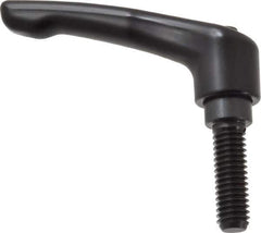 KIPP - 3/8-16, 0.73" Hub Diam, Zinc Die Cast (Steel Components) Threaded Stud Adjustable Clamping Lever - 1.18" Stud Length, 2.93" OAL, 1.67" High - Eagle Tool & Supply