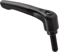 KIPP - M8 x 1.25, 18.5mm Hub Diam, Zinc Die Cast (Steel Components) Metric Threaded Stud Adjustable Clamping Lever - 25mm Stud Length, 74.5mm OAL, 42.5mm High - Eagle Tool & Supply