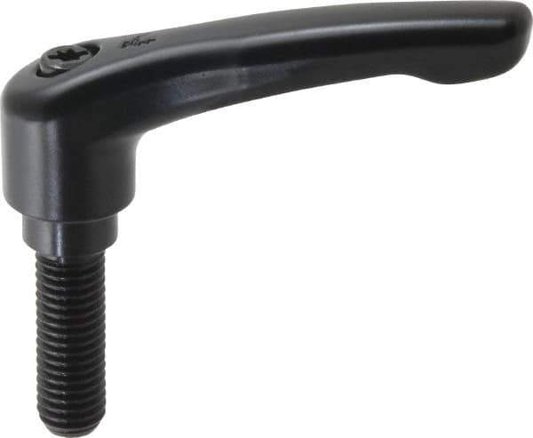 KIPP - M10 x 1.5, 18.5mm Hub Diam, Zinc Die Cast (Steel Components) Metric Threaded Stud Adjustable Clamping Lever - 30mm Stud Length, 74.5mm OAL, 42.5mm High - Eagle Tool & Supply