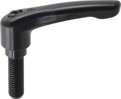 KIPP - M10 x 1.5, 18.5mm Hub Diam, Zinc Die Cast (Steel Components) Metric Threaded Stud Adjustable Clamping Lever - 30mm Stud Length, 74.5mm OAL, 42.5mm High - Eagle Tool & Supply