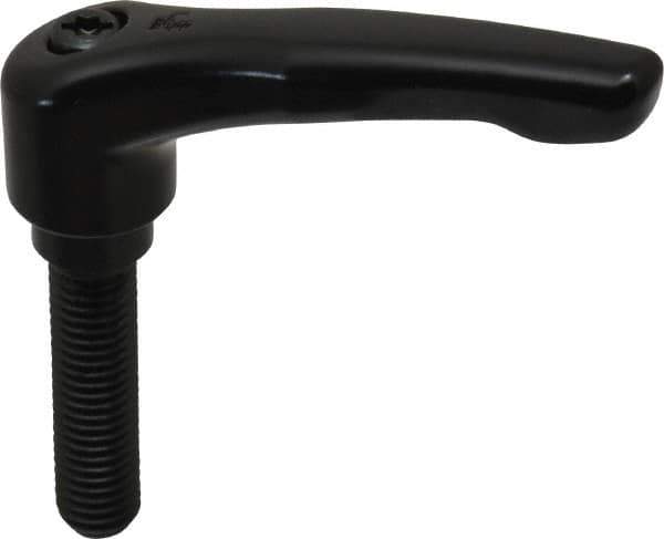 KIPP - M10 x 1.5, 18.5mm Hub Diam, Zinc Die Cast (Steel Components) Metric Threaded Stud Adjustable Clamping Lever - 40mm Stud Length, 74.5mm OAL, 42.5mm High - Eagle Tool & Supply