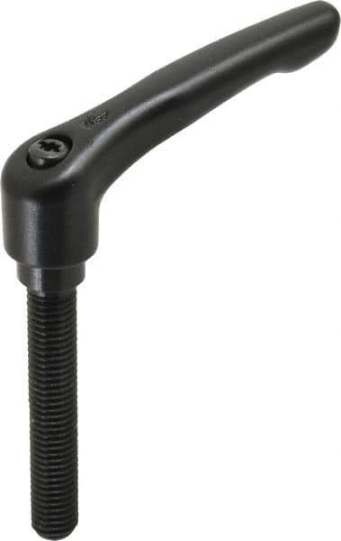 KIPP - M10 x 1.5, 18.5mm Hub Diam, Zinc Die Cast (Steel Components) Metric Threaded Stud Adjustable Clamping Lever - 60mm Stud Length, 74.5mm OAL, 42.5mm High - Eagle Tool & Supply