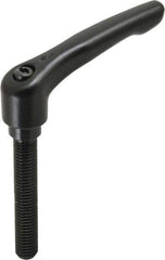 KIPP - M10 x 1.5, 18.5mm Hub Diam, Zinc Die Cast (Steel Components) Metric Threaded Stud Adjustable Clamping Lever - 60mm Stud Length, 74.5mm OAL, 42.5mm High - Eagle Tool & Supply