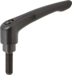 KIPP - 3/8-16, 0.83" Hub Diam, Zinc Die Cast (Steel Components) Threaded Stud Adjustable Clamping Lever - 1.18" Stud Length, 3.58" OAL, 2.15" High - Eagle Tool & Supply