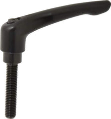 KIPP - M10 x 1.5, 21mm Hub Diam, Zinc Die Cast (Steel Components) Metric Threaded Stud Adjustable Clamping Lever - 50mm Stud Length, 91mm OAL, 54.5mm High - Eagle Tool & Supply