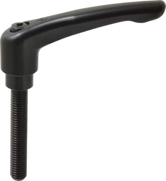 KIPP - M10 x 1.5, 21mm Hub Diam, Zinc Die Cast (Steel Components) Metric Threaded Stud Adjustable Clamping Lever - 60mm Stud Length, 91mm OAL, 54.5mm High - Eagle Tool & Supply