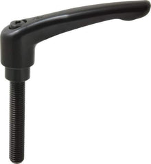 KIPP - M10 x 1.5, 21mm Hub Diam, Zinc Die Cast (Steel Components) Metric Threaded Stud Adjustable Clamping Lever - 60mm Stud Length, 91mm OAL, 54.5mm High - Eagle Tool & Supply