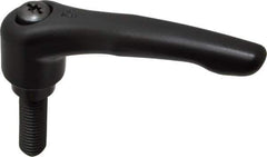 KIPP - 1/2-13, 1.06" Hub Diam, Zinc Die Cast (Steel Components) Threaded Stud Adjustable Clamping Lever - 1.57" Stud Length, 4.29" OAL, 2.48" High - Eagle Tool & Supply