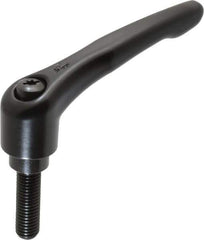 KIPP - M12 x 1.75, 27mm Hub Diam, Zinc Die Cast (Steel Components) Metric Threaded Stud Adjustable Clamping Lever - 40mm Stud Length, 109mm OAL, 63mm High - Eagle Tool & Supply