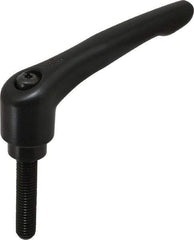 KIPP - 1/2-13, 1.22" Hub Diam, Zinc Die Cast (Steel Components) Threaded Stud Adjustable Clamping Lever - 2.36" Stud Length, 4.96" OAL, 2.87" High - Eagle Tool & Supply