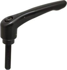 KIPP - M12 x 1.75, 31mm Hub Diam, Zinc Die Cast (Steel Components) Metric Threaded Stud Adjustable Clamping Lever - 60mm Stud Length, 126mm OAL, 73mm High - Eagle Tool & Supply
